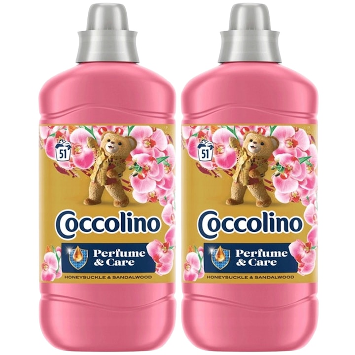 Омекотител за пране Coccolino Creations Honeysuckle & Sandalwood, комплект от 2 броя, 1,275 л