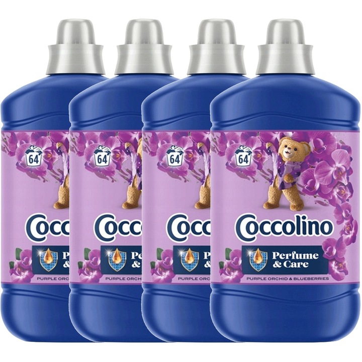 Омекотител Coccolino Creations, Орхидеи и ягоди, 1.6L, комплект от 4 бр.