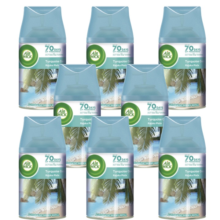 Set 8 rezerve odorizant camera Air Wick, 250ml