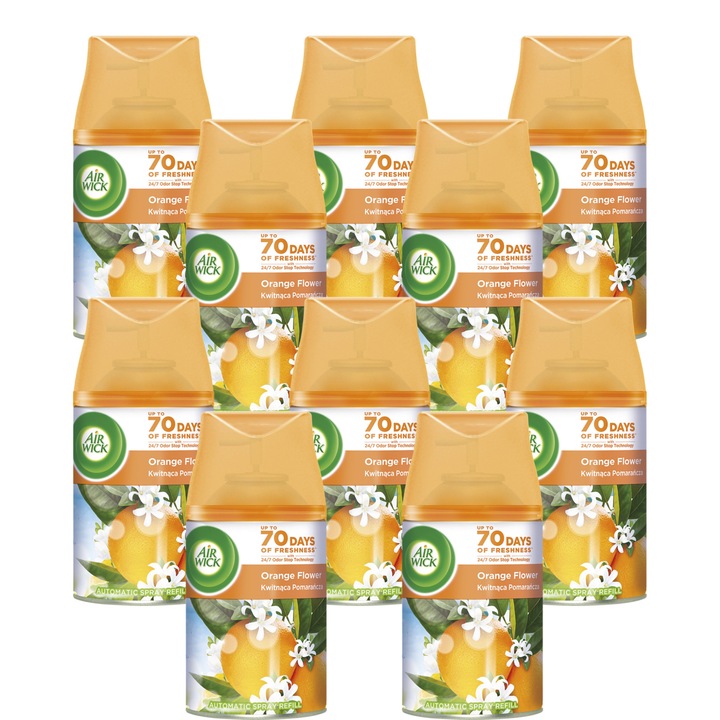 10 db-os Air Wick Freshmatic szobafrissítő utántöltő készlet, Citrus, 250 ml