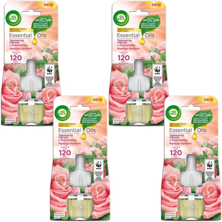 Set 4 Rezerve Odorizant Electric Air Wick, Neutralizeaza Mirosuri, 19ml