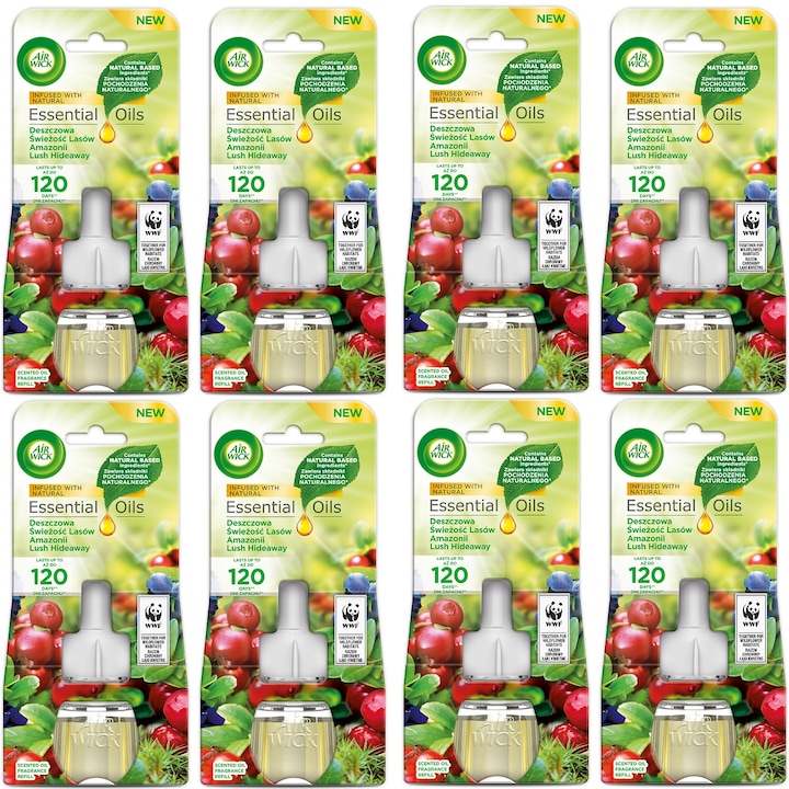Set 8 rezerve odorizant electric, Air Wick, 19ml