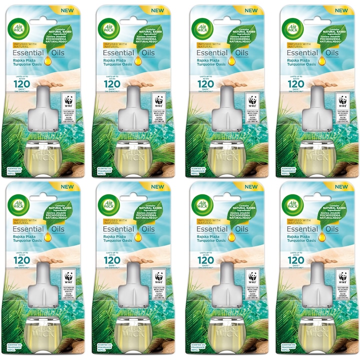 Set 8 rezerve odorizant electric, Air Wick, 19ml