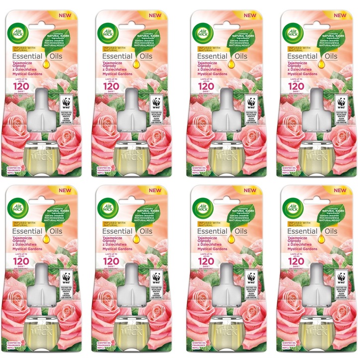 8 db-os utántöltő Air Wick elektromos légfrissítő készlet, 19ml, Szagsemlegesítő