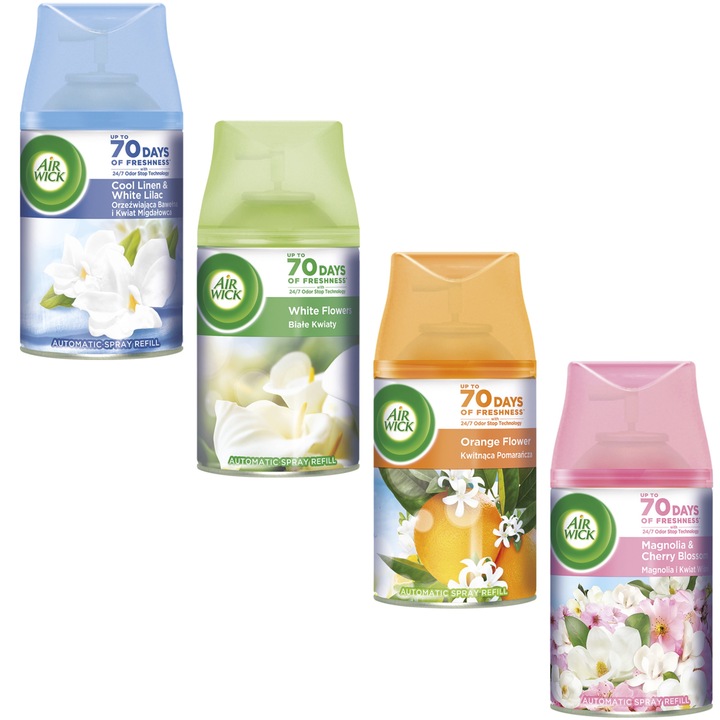 Set 4 Rezerve Odorizant Camera Air Wick Freshmatic, Neutralizator de mirosuri, 250ml