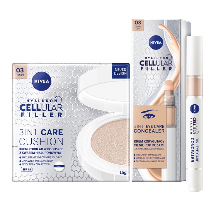 Set Corector/fond de ten, Nivea, Cellular 3in1, 15ml/4ml
