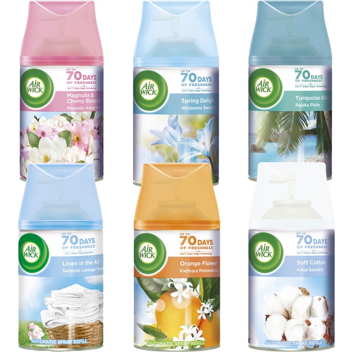 Set 6 rezerve odorizant camera, Air Wick Freshmatic, 250ml