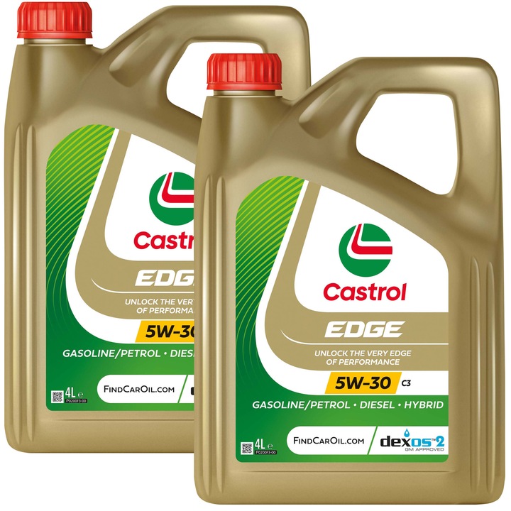 Set 2 bidoane ulei motor, Castrol, Edge 5W-30 C3