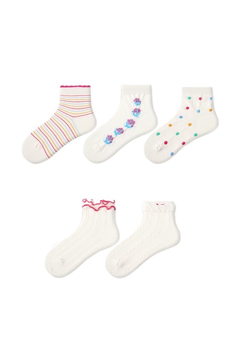 Sosete dama, 5 perechi, bumbac, mixt, 35-41 EU