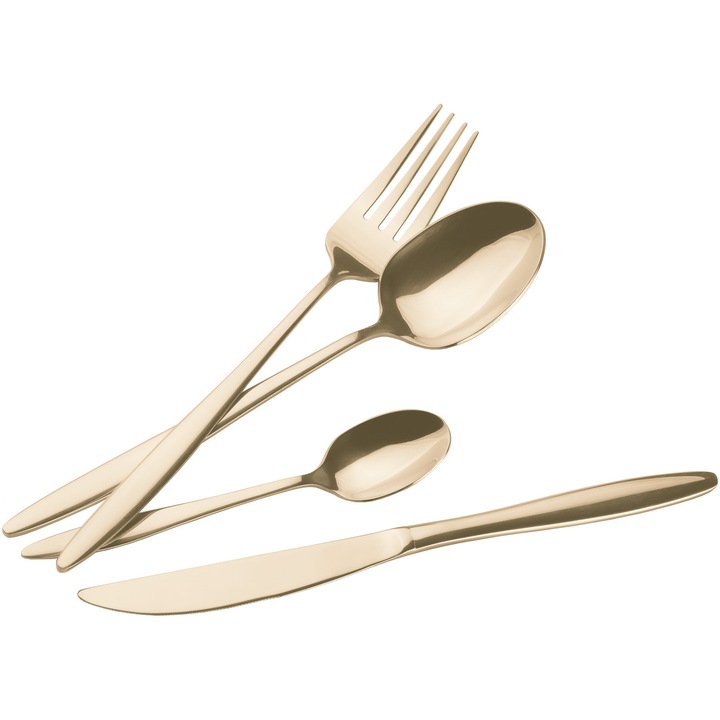 Set 24 tacamuri Berlinger Haus Champagne, inox, auriu