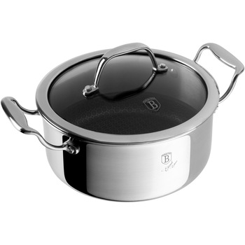Oala cu capac Berlinger Haus Eternal, suprafata anti-zgarieturi, inox 18/10, inductie, compatibila cuptor 220 ° C, 20 cm, 2.7 L