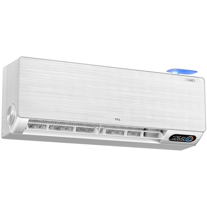 Aparat de aer conditionat TCL FreshIN TAC-12CHSD/FBI, WiFi, 12000 BTU, Clasa A+++, Smart Inverter, Incalzire, Fast Cooling & Heating, Functie ECO, I-Feel, Mod Sleep, Flux de aer 360°, Filtru QuadruPuri, Fresh O2