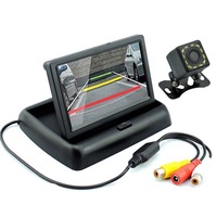 Kit camera de marsarier, JAMNGREL, cu 12 camere LED, ecran LCD pliabil de 4,3 inchi, negru