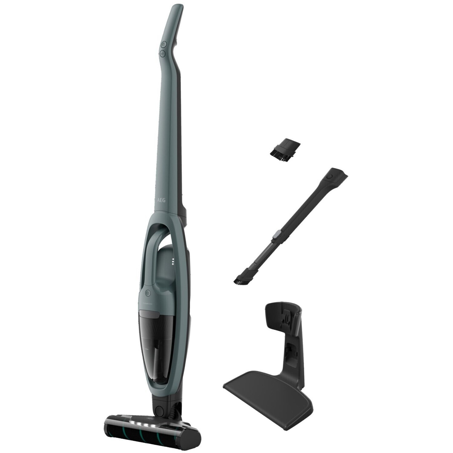 Aspirator Vertical AEG AS52CP21OG, 2 In 1, 21.6 V, 50 Minute, Ocean Green