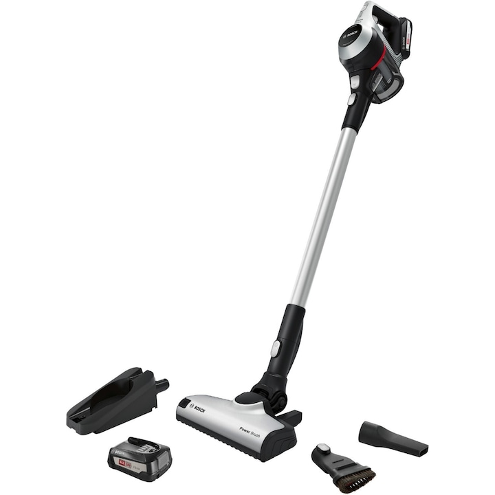 Aspirator fara fir BOSCH BBS612PCK Unlimited 6, Power for ALL System, Power Brush, pana la 30 min. de functionare