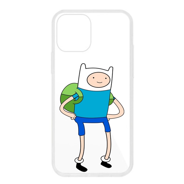 Кейс, съвместим с Apple iPhone 12 Mini Silicone Transparent Model Adventure Time Finn