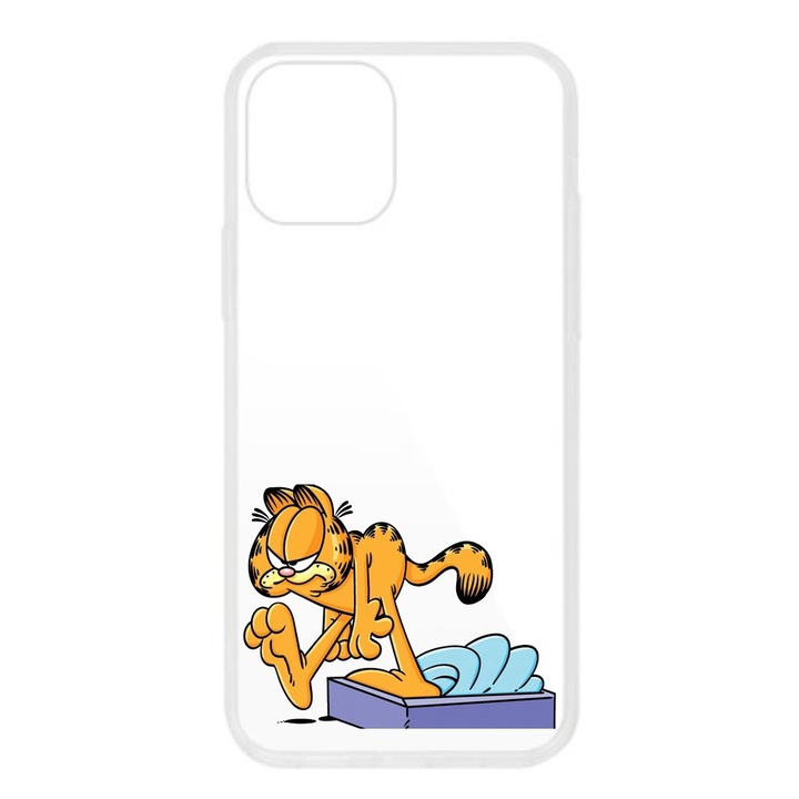 Кейс съвместим с Apple iPhone 13 Pro Max Силиконов прозрачен модел Garfield Angry