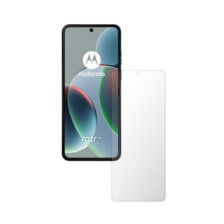 Матово вътрешно защитно фолио за екран iSkinz за Motorola Razr 40 - пълно изрязване, невидим Skinz мат, анти-пръстови отпечатъци, антирефлекс, лепило и гъвкав матов силикон