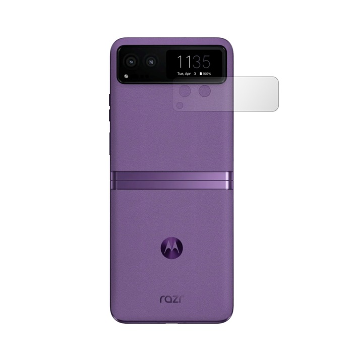 ISkinz Самовъзстановяващо се външно защитно фолио за екран за Motorola Razr 40 - Invisible Skinz UHD, ултра-прозрачен силикон с пълно покритие, лепило и гъвкавост