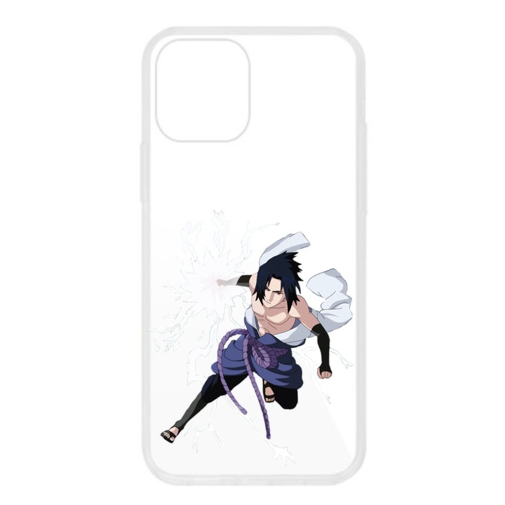 Кейс, съвместим с Apple iPhone 12 Pro Silicone Transparent Model Naruto Sasuke