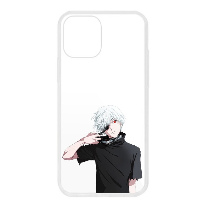 Калъф, съвместим с Apple iPhone 12 Pro Max Силиконов прозрачен модел Tokyo Ghoul Kaneki Ken