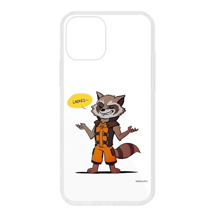 Кейс съвместим с Apple iPhone 12 Transparent Model Rocket