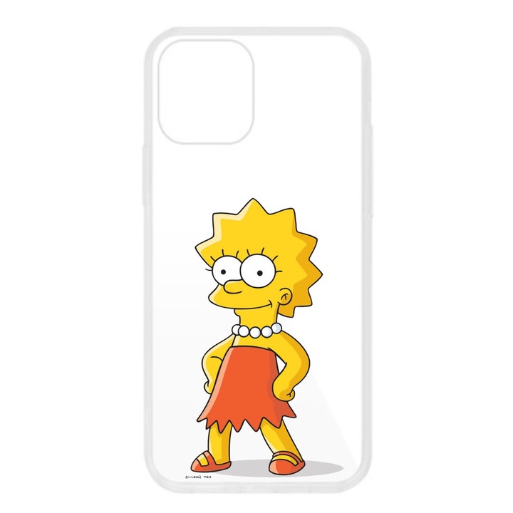 Husa compatibila cu Apple iPhone 12 Pro Silicon Transparenta Model Simpson Lisa