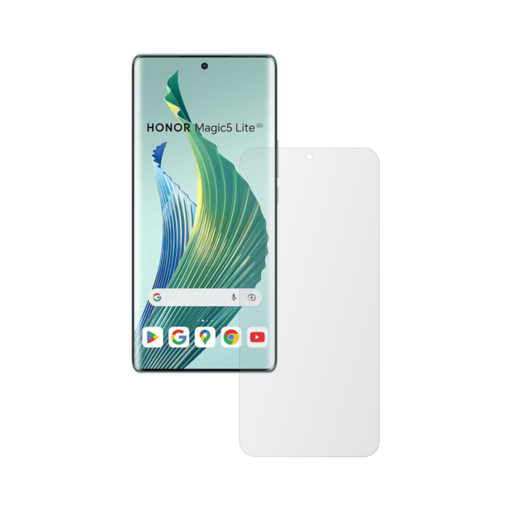 Set 2X Folie Protectie Ecran iSkinz pentru Honor Magic5 Lite - Full Cut, Invisible Skinz HD, Siliconica Ultra-Clear cu Acoperire Totala, Adeziva si Flexibila