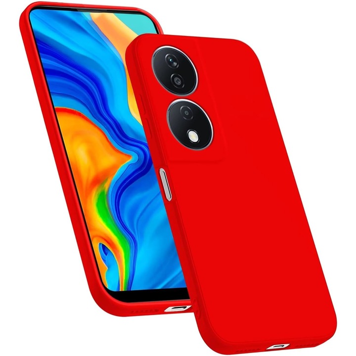 Калъф Soft Touch, тънък, ALC Mobile, противоударен, съвместим с Honor 90 Lite, Червен Tpu