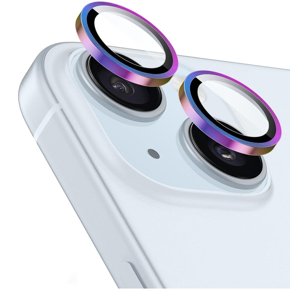 Folie Protectie Lentile Camera compatibila cu iPhone 13 / iPhone 13 Mini, CASEY STUDIOS™ MaxDefense+, Ultra HD, Protectie Profesionala Camere 3D, Anti Amprente, Anti Zgarieturi, Anti Socuri, Curcubeu
