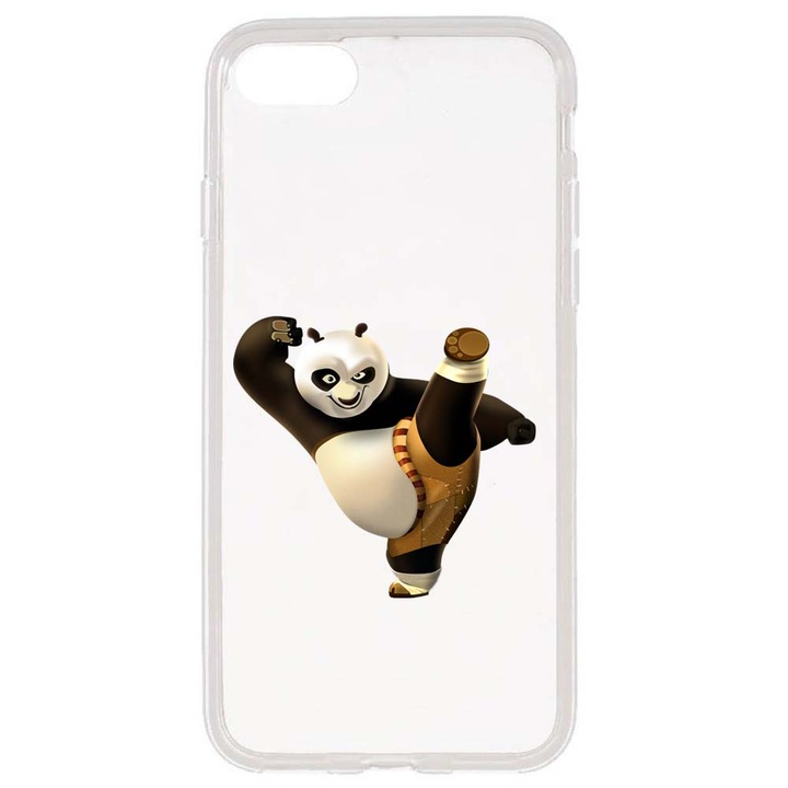 Husa compatibila cu Apple iPhone 7 compatibila cu Apple iPhone 8 compatibila cu Apple iPhone SE 2020/2022 Silicon Transparenta Model Kungfu Panda