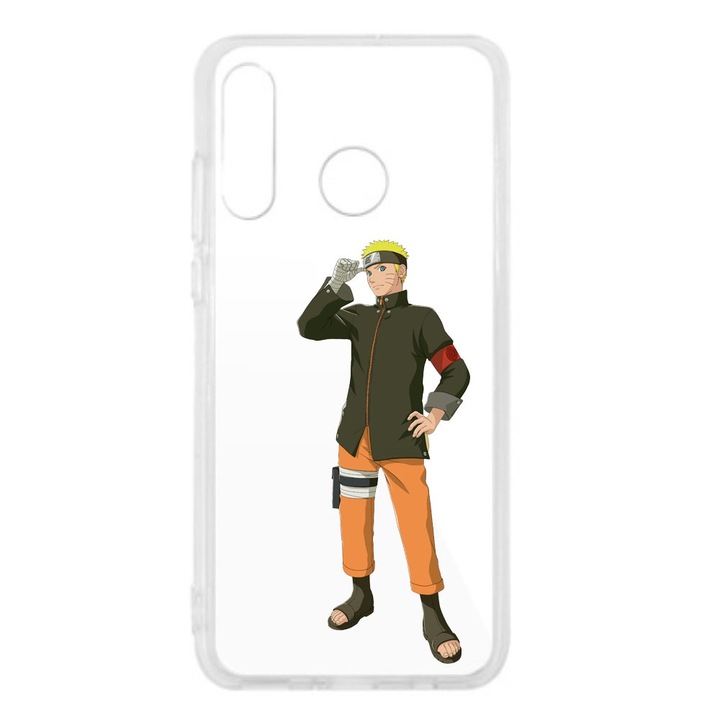 Капак, съвместим с Huawei P30 Lite Silicone Transparent Naruto Model