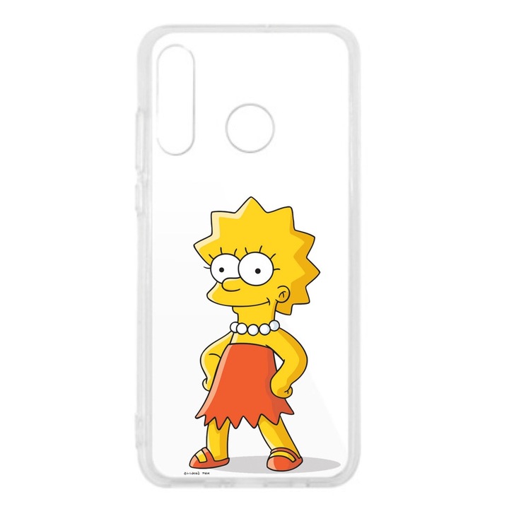Кейс съвместим с Huawei P30 Lite Силиконов прозрачен модел Simpson Lisa