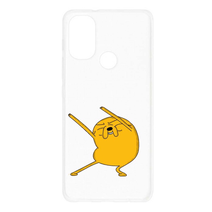 Husa compatibila cu Motorola Moto E20 Silicon Transparenta Model Adventure Time Jake