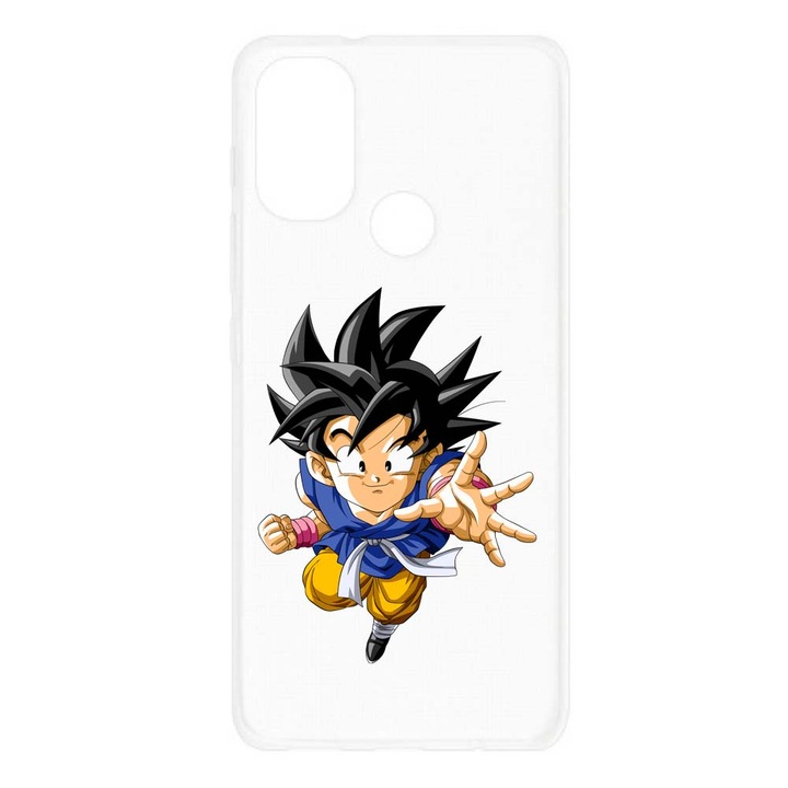 Husa compatibila cu Motorola Moto E20 Silicon Transparenta Model Dragon Ball Kid Goku