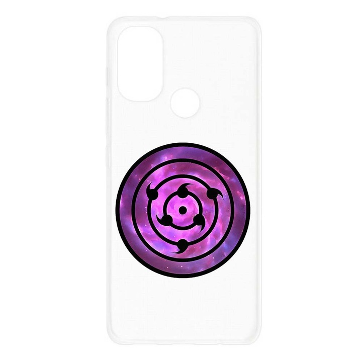 Husa compatibila cu Motorola Moto G60S Silicon Transparenta Model Naruto Rinnegan