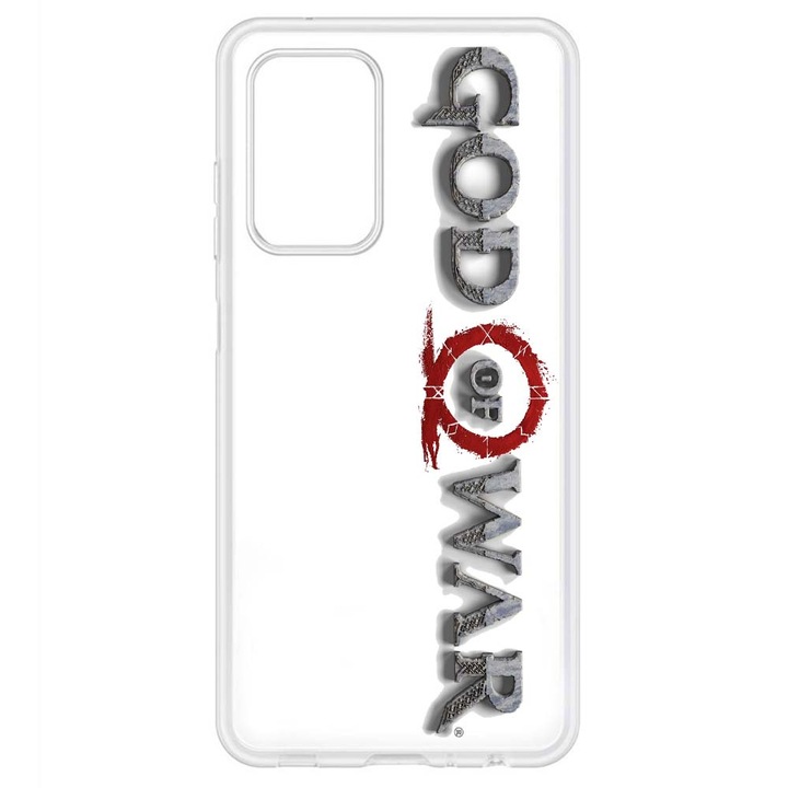 Капак, съвместим с Samsung Galaxy A72 и A72 5G Силиконов прозрачен модел God Of War