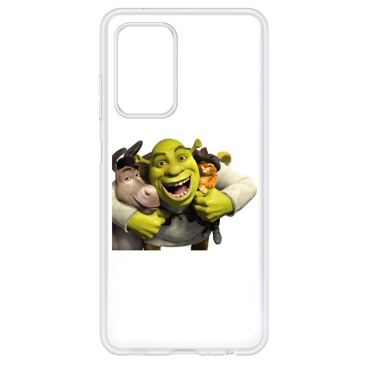 A burkolat kompatibilis a Samsung Galaxy A02S szilikon átlátszó Shrek modellel