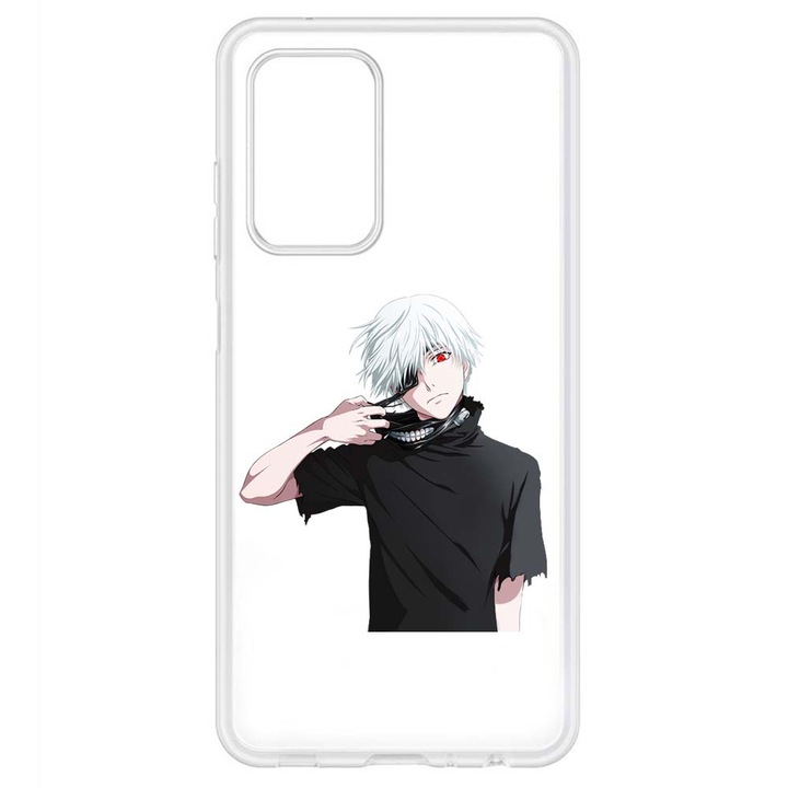 Кейс съвместим с Samsung Galaxy A53 5G Силиконов прозрачен модел Tokyo Ghoul Kaneki Ken