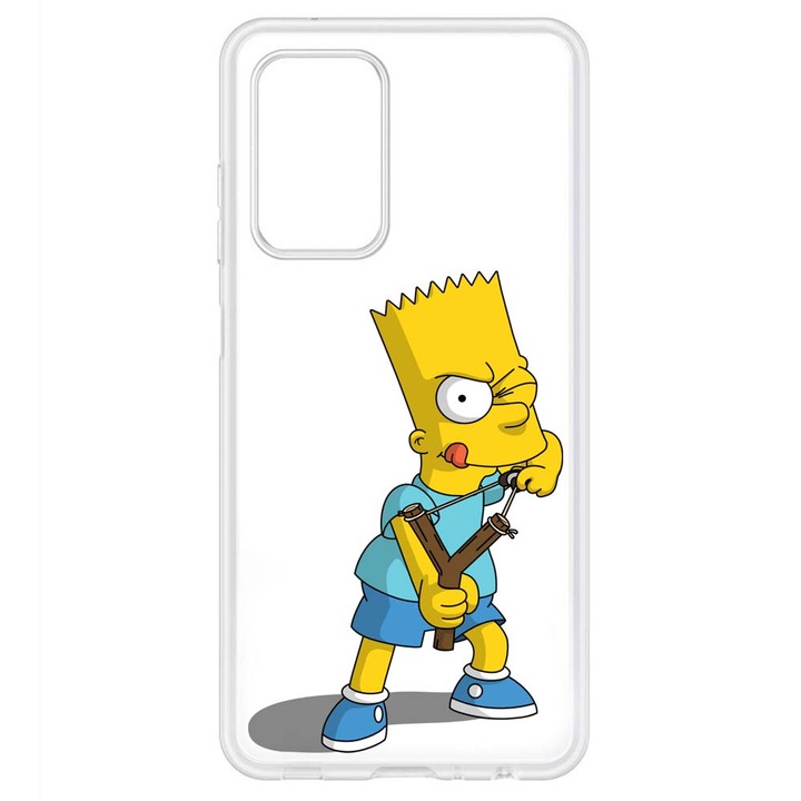 Кейс съвместим с Samsung Galaxy A53 5G Силиконов прозрачен модел Simpson Bart