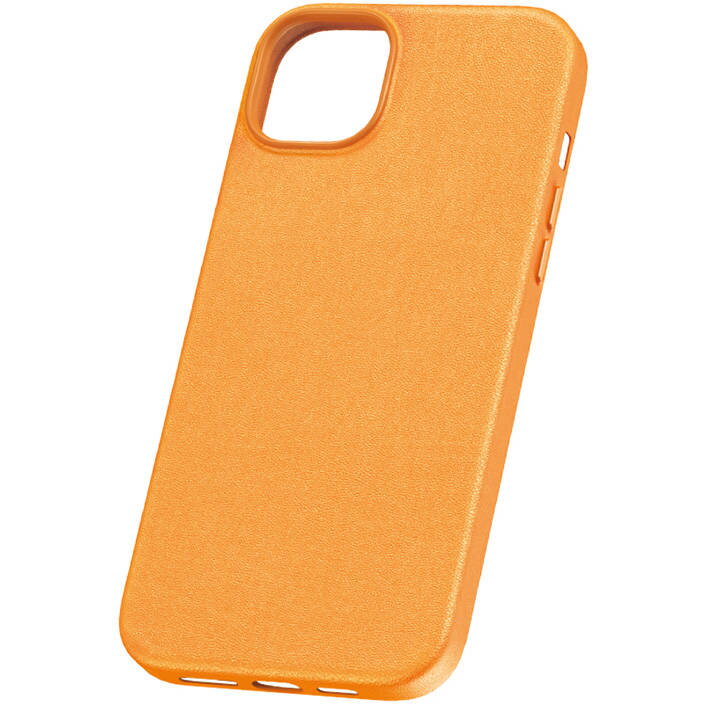 Phone Case for iPhone 15 Plus Baseus Fauxther Series (Orange)