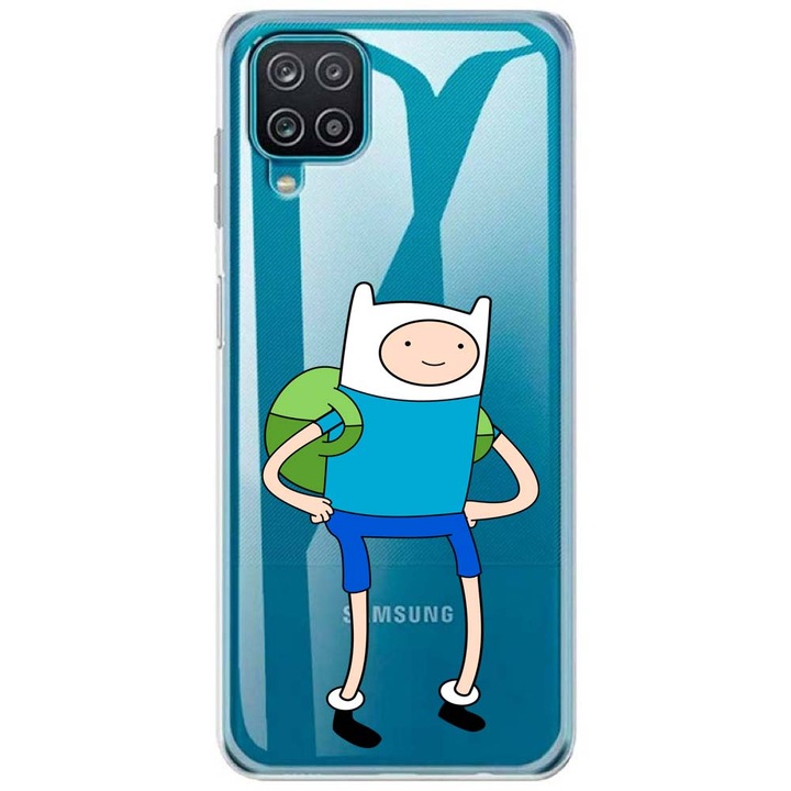 Husa compatibila cu Samsung Galaxy A42 5G Silicon Transparenta Model Adventure Time Finn