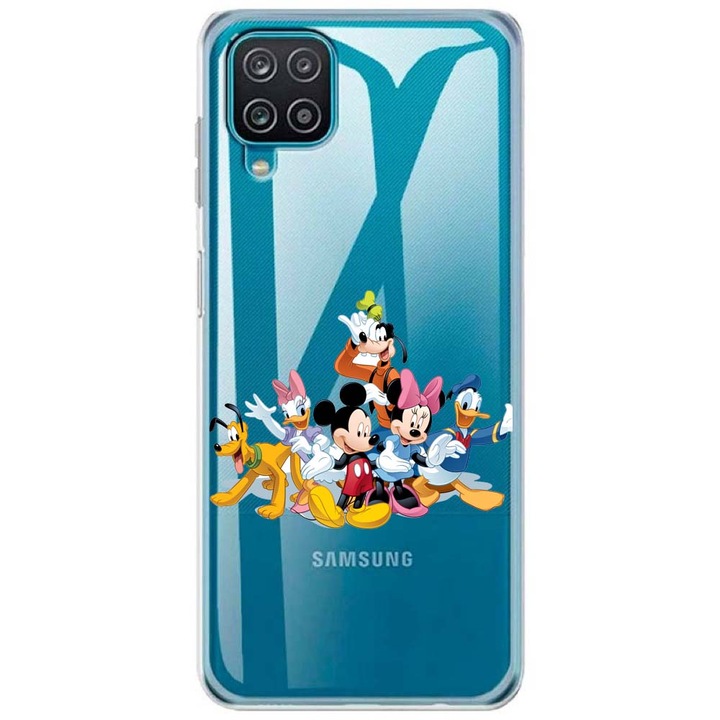 Husa compatibila cu Samsung Galaxy A22 4G Silicon Transparenta Model Mickey Mouse Friends