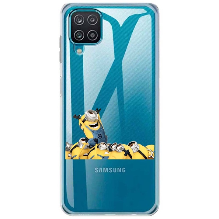 Кейс, съвместим с Samsung Galaxy A42 5G Silicon Transparent Model Minions Urra