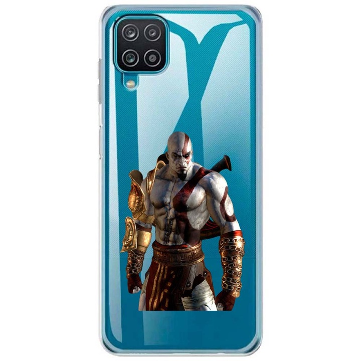 Husa compatibila cu Samsung Galaxy A22 4G Silicon Transparenta Model God Of War Kratos