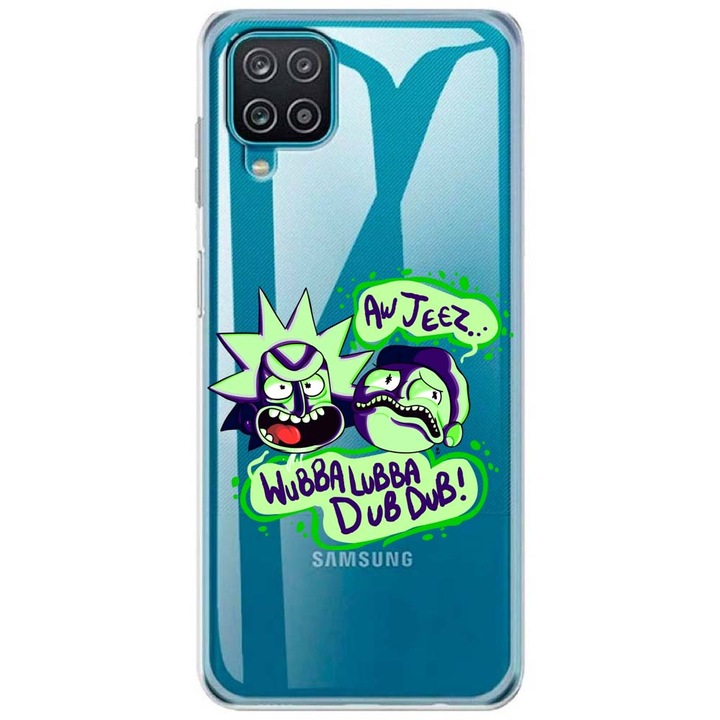 Husa compatibila cu Samsung Galaxy A42 5G Silicon Transparenta Model Rick And Morty DubDub