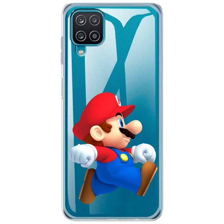 Husa compatibila cu Samsung Galaxy A42 5G Silicon Transparenta Model Super Mario