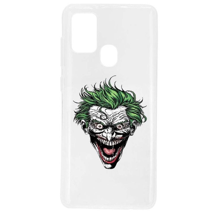Husa compatibila cu Samsung Galaxy A21s Silicon Transparenta Model Joker Crazy