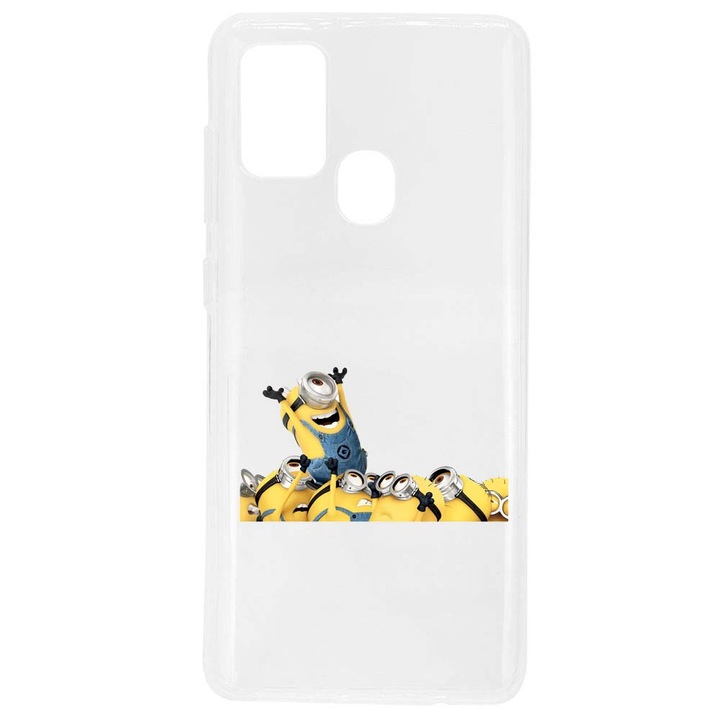 Husa compatibila cu Samsung Galaxy A21s Silicon Transparenta Model Minions Urra