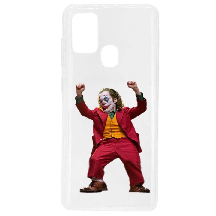 Husa compatibila cu Samsung Galaxy A21s Silicon Transparenta Model Joker Mini Meme